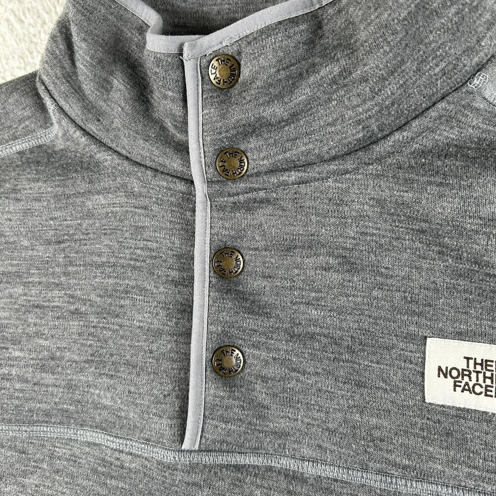 The North Face Sweatshirt Mens Medium Patrol Sherpa Lined Snap Mock Neck Fleece